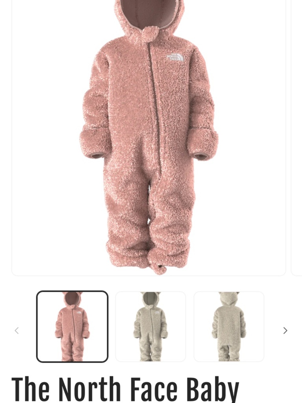 The North Face Kids' Sherpa One-Piece in Dark Teal/Green - Picture 6 of 6